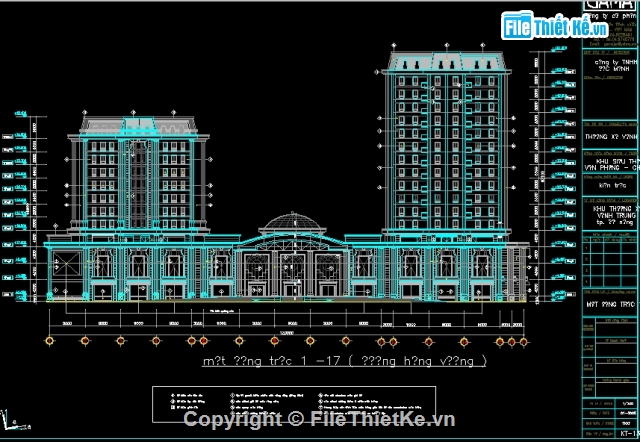 Bản vẽ cad Trung tâm,Vĩnh Trung plaza,Bản vẽ autocad,khu phức hợp,chung cư 18 tầng